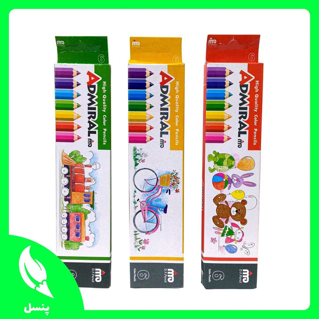 مداد رنگی ۶ رنگ آدمیرال مداد رنگی ۶ رنگ آدمیرال
