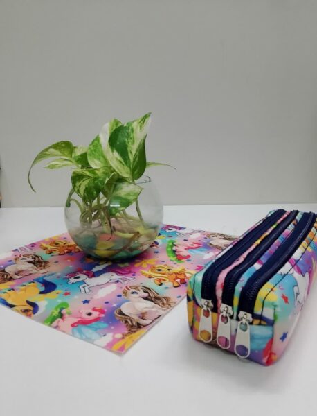 جامدادی سه زیپ طرح دار فانتزی جامدادی سه زیپ طرح دار فانتزی