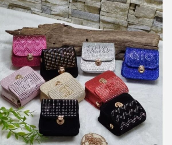کیف دوشی مینی بگ نگین دار کیف دوشی مینی بگ نگین دار