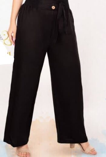 شلوار نخی برماندو کمر ماسوله