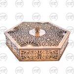 جعبه پذیرایی شکلات خوری ۶ ضلعی