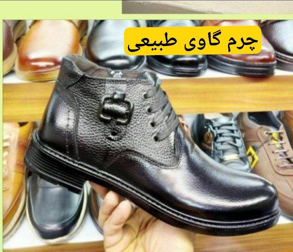 نیم بوت چرم مردانه