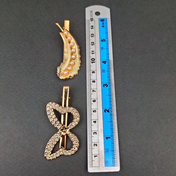 گیر انبری طلایی پر نگین