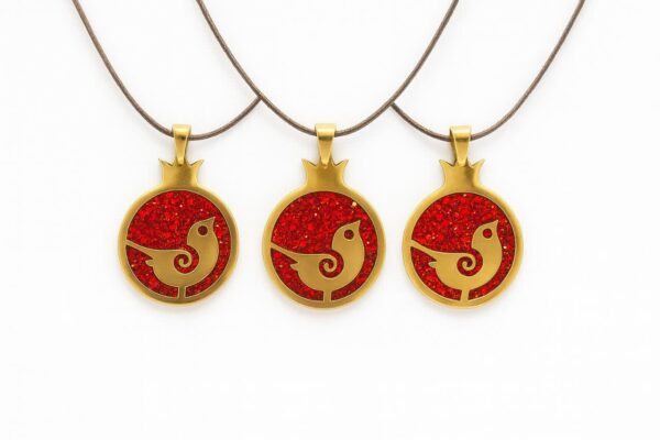 گردنبند انار یلدایی بند نخی