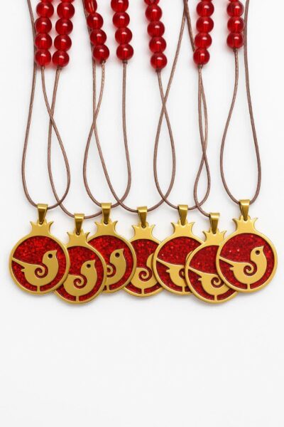 گردنبند انار یلدایی بند نخی