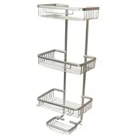 قفسه حمام ۳ طبقه آلومینیومی وسط