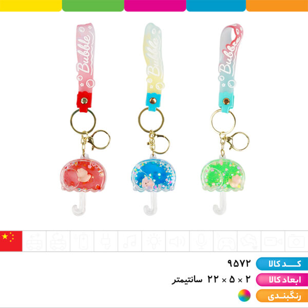 جاکلیدی آکواریومی بند سیلیکونی چتر