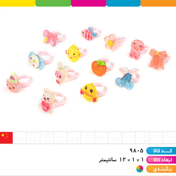 تینت لب فانتزی شاین دار معطر با انگشتر