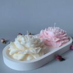 شمع با ظرف سنگ مصنوعی