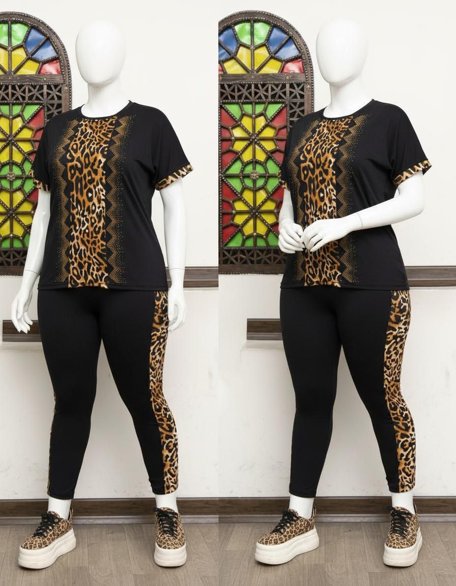 ست تیشرت ساپورت جلو نگینی