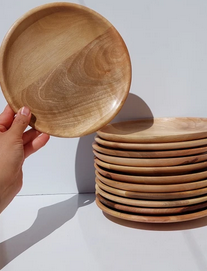 بشقاب چوبی گردو