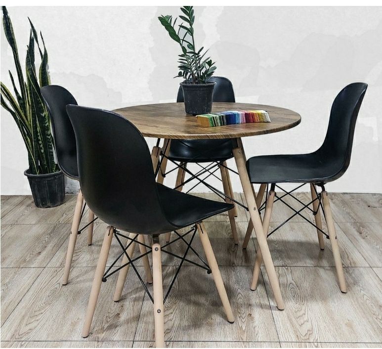 میز و صندلی ناهارخوری پایه ایفلی ۴نفره