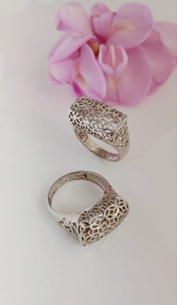 انگشتر زنانه نقره روس تراش