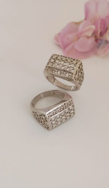 انگشتر زنانه نقره روس تراش