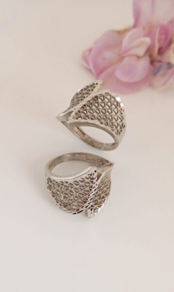 انگشتر زنانه نقره روس تراش