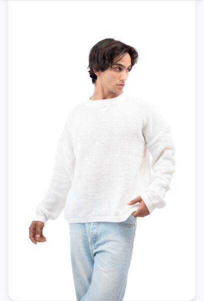 بافت یقه گرد مردانه