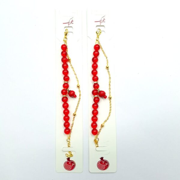 دستبند یلدایی اناری و زنجیر