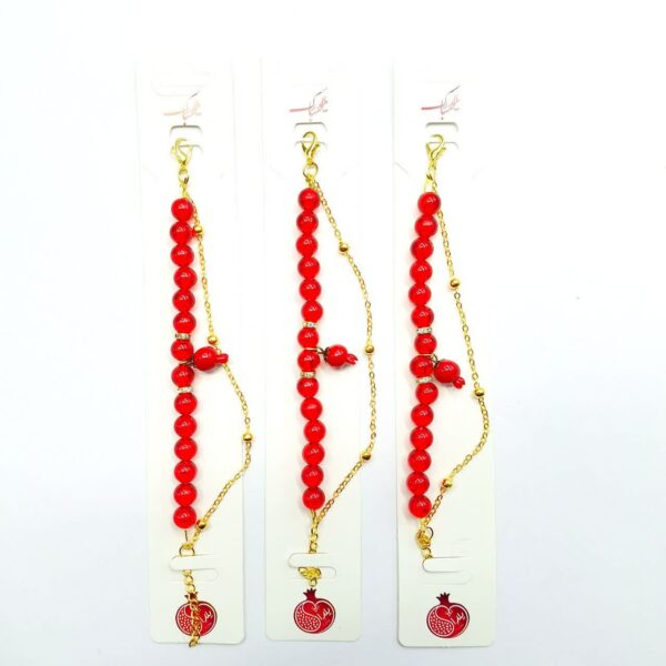 دستبند یلدایی اناری و زنجیر