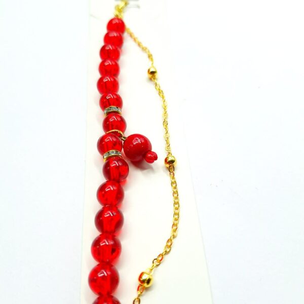 دستبند یلدایی اناری و زنجیر