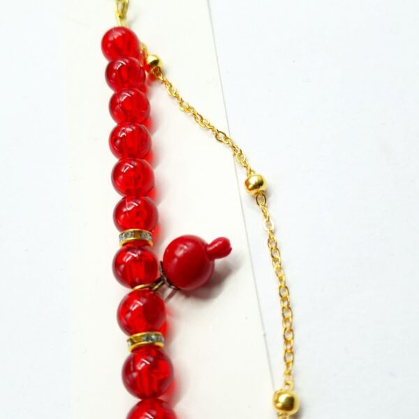 دستبند یلدایی اناری و زنجیر