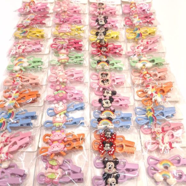 گیره انبری پاپیون عروسک رنگی