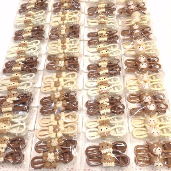 گیره انبری پاپیون عروسک قهوه ای