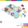 پازل قطار چوبی حروف الفبا