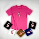 تیشرت طرح پلنگ صورتی