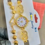 ساعت فول نگین همراه دستبند