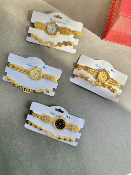 ساعت فول نگین همراه دستبند