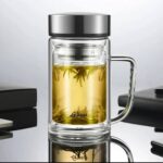 لیوان دمنوش پیرکس دوجداره