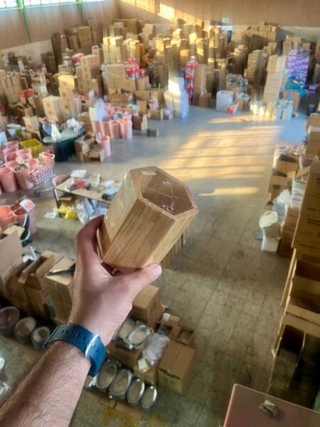 جا قاشقی چوبی شش ضلعی