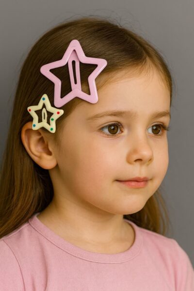 گیر تقه ای ستاره لعابی بزرگ جفتی