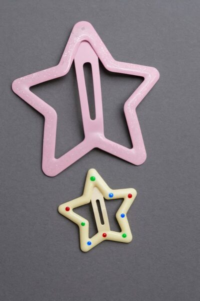 گیر تقه ای ستاره لعابی بزرگ جفتی