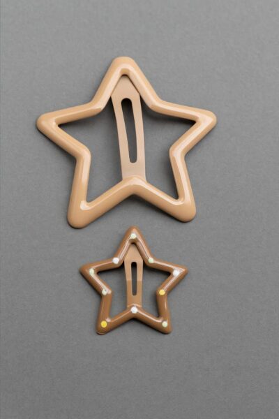 گیر تقه ای ستاره لعابی بزرگ جفتی