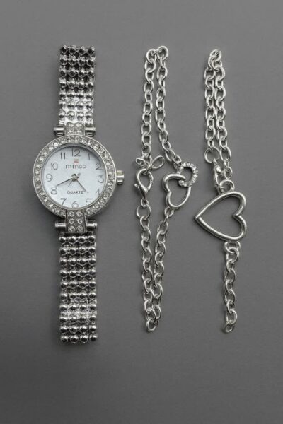 ساعت ظریف زنانه دو دستبندی