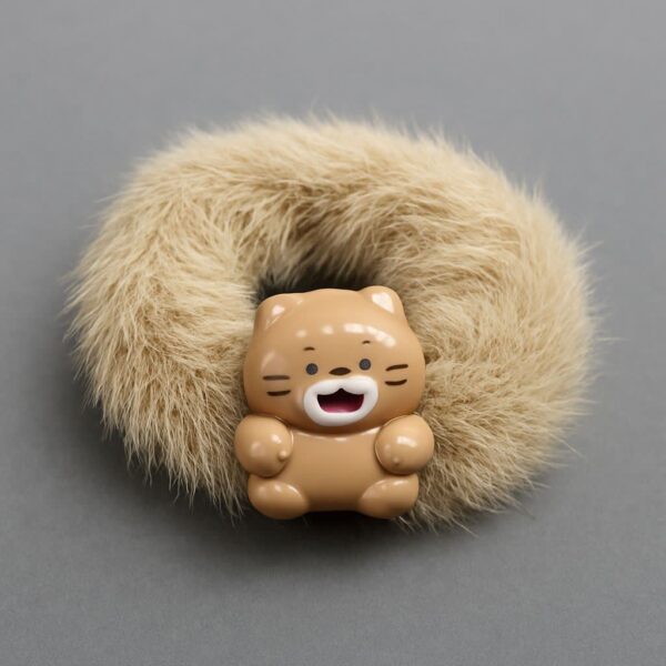 کش کارتی خز عروسکی قهوه ای