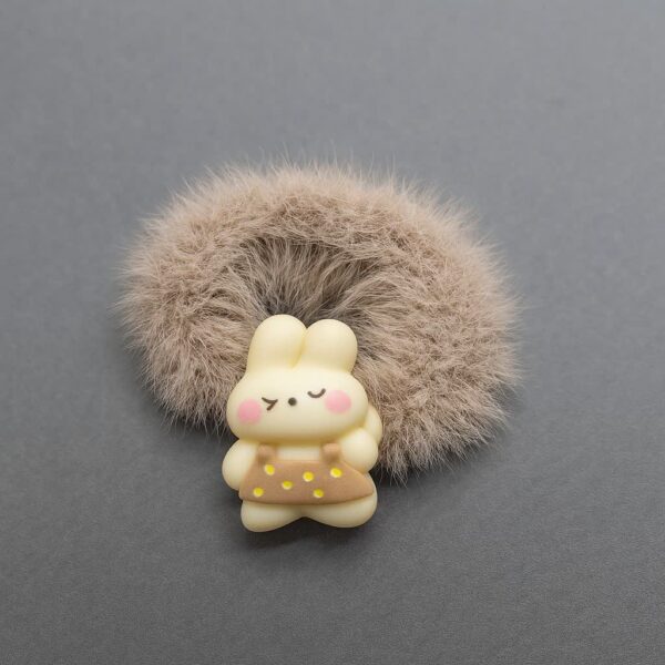 کش کارتی خز عروسکی قهوه ای