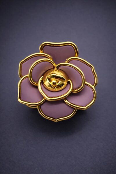 کلیپس گل لب طلایی شمعی