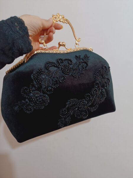 کیف دهانه فلزی جواهردوزی