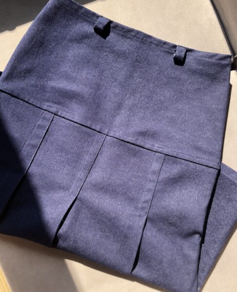 دامن جین پیلی دار