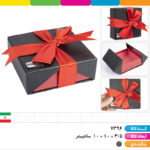 باکس نگین دار روبان دار سیلور سایز۱