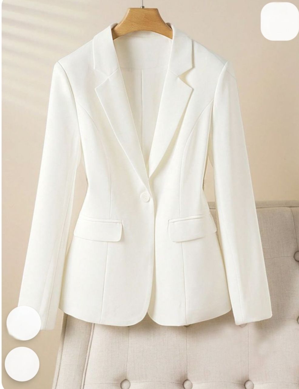 کت تک زنانه سفید کت تک زنانه سفید