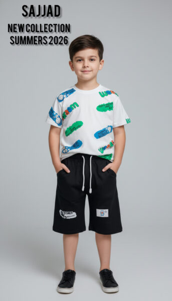 ست تیشرت شلوارک پسرانه طرح doram