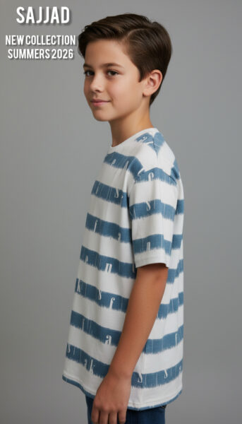 تیشرت تک پسرانه طرح راه راه