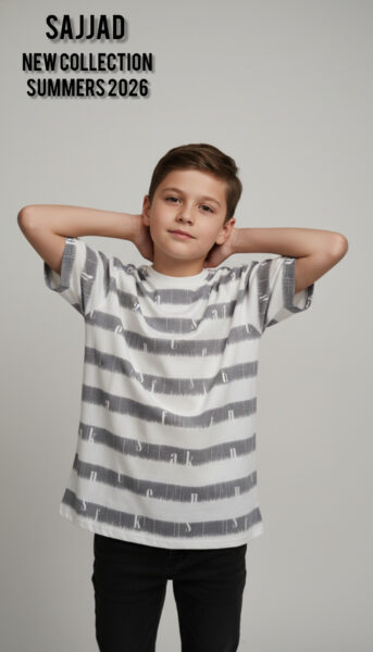 تیشرت تک پسرانه طرح راه راه