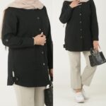 مانتو کتان کاغذی بغل چاک دار