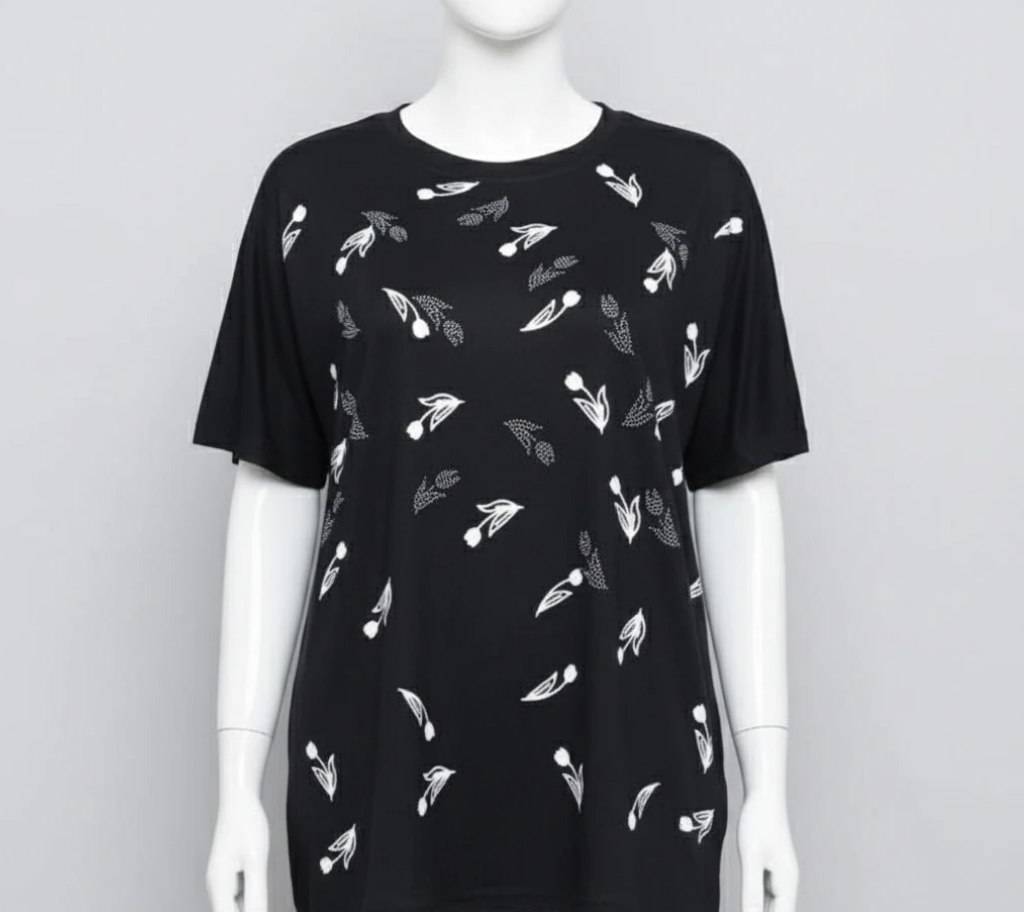 تیشرت جلو نگینی