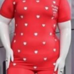 ست تیشرت و شلوار زنانه چاپ قلب