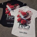 پیراهن طرح رز و کبوتر